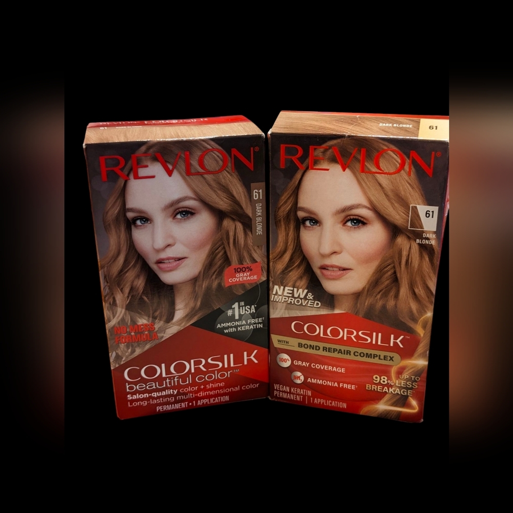 Revlon Color Silk Dark Blonde #61, Rich Multi-Dimensional Shine- 2 Boxes